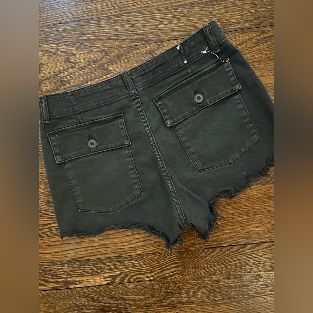 Size 25 Hudson black jean shorts